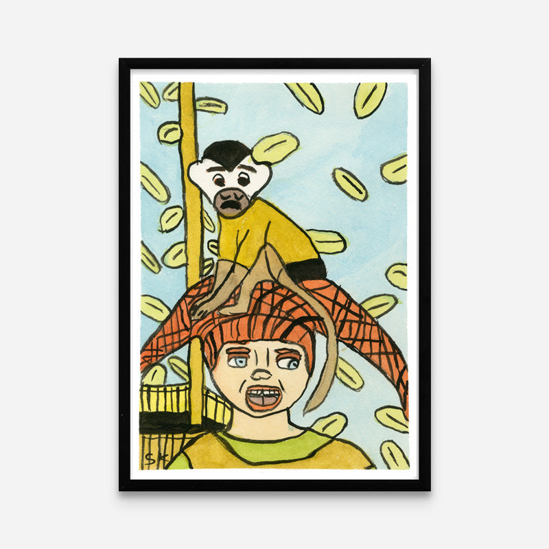 Kunstprint: Abe og den frække pige