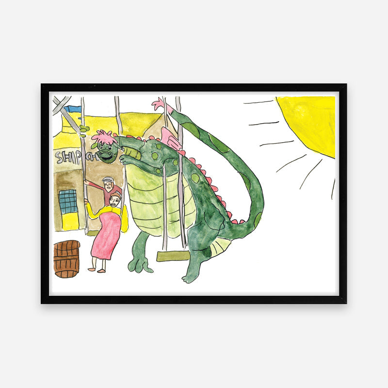 Kunstprint: Dragen Elliot gynger
