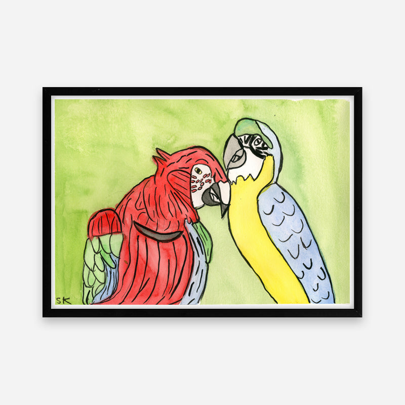 Kunstprint: Papegøjer