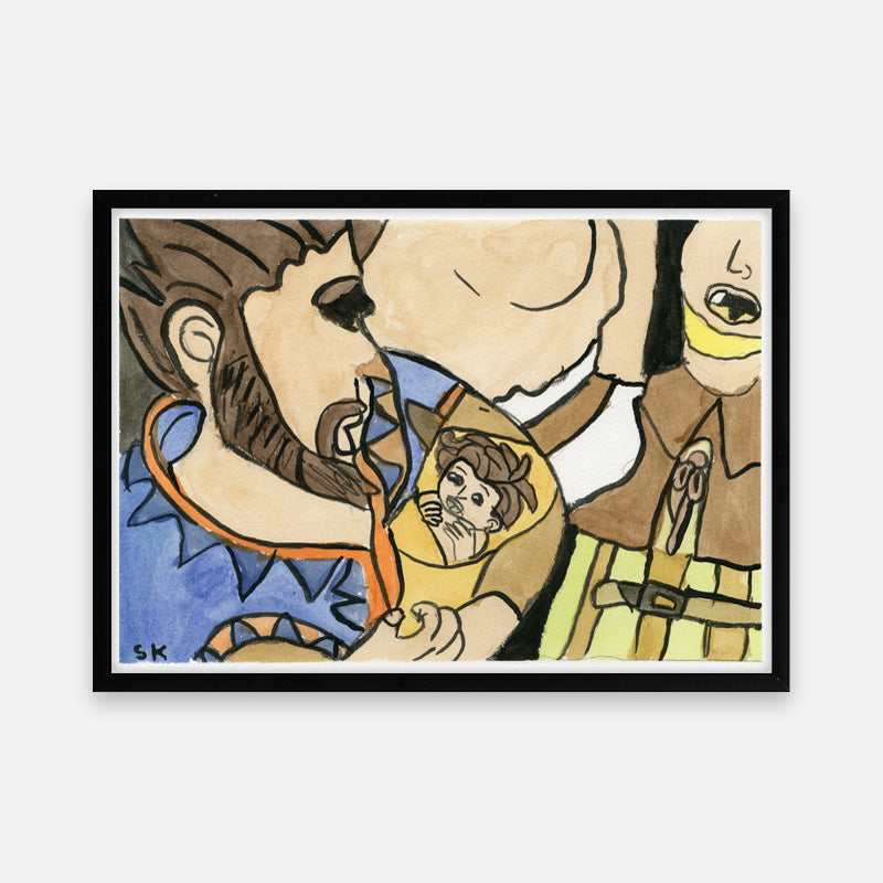 Kunstprint: Far og Stine røverdatter