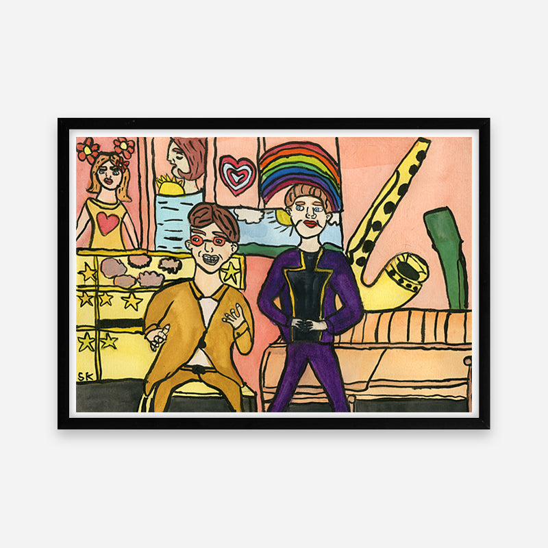 Kunstprint: Elton John og Brandi Carlile