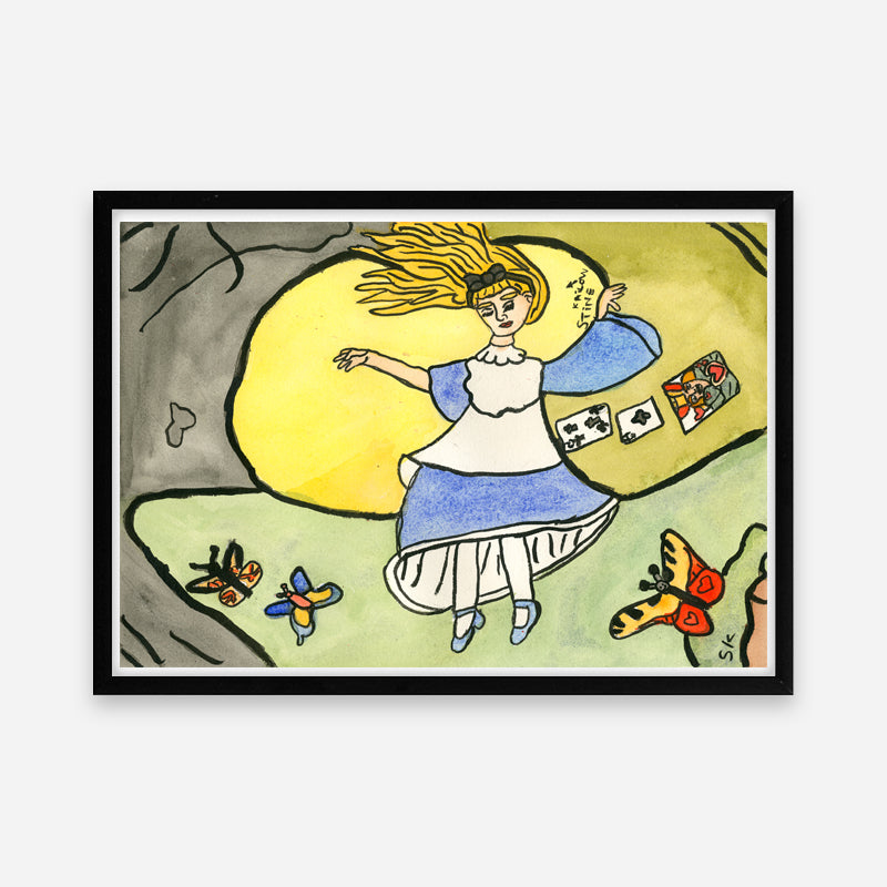 Kunstprint: Stine i wonderland