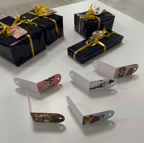 Til og fra kort: Pakke med 25 stk. julemotiver - 5 varianter