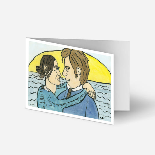 Dobbeltkort: Kærlighed på stranden ved Badehotellet