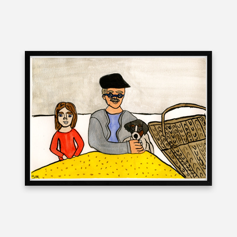 Kunstprint: Stine med grisehandleren og Kvik
