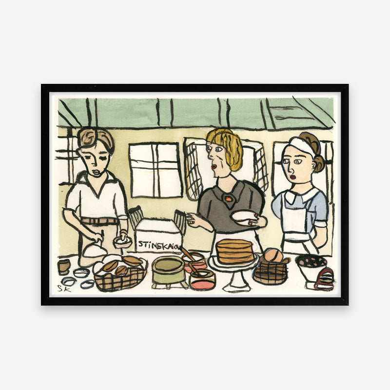 Kunstprint: Morgenmad på badehotellet