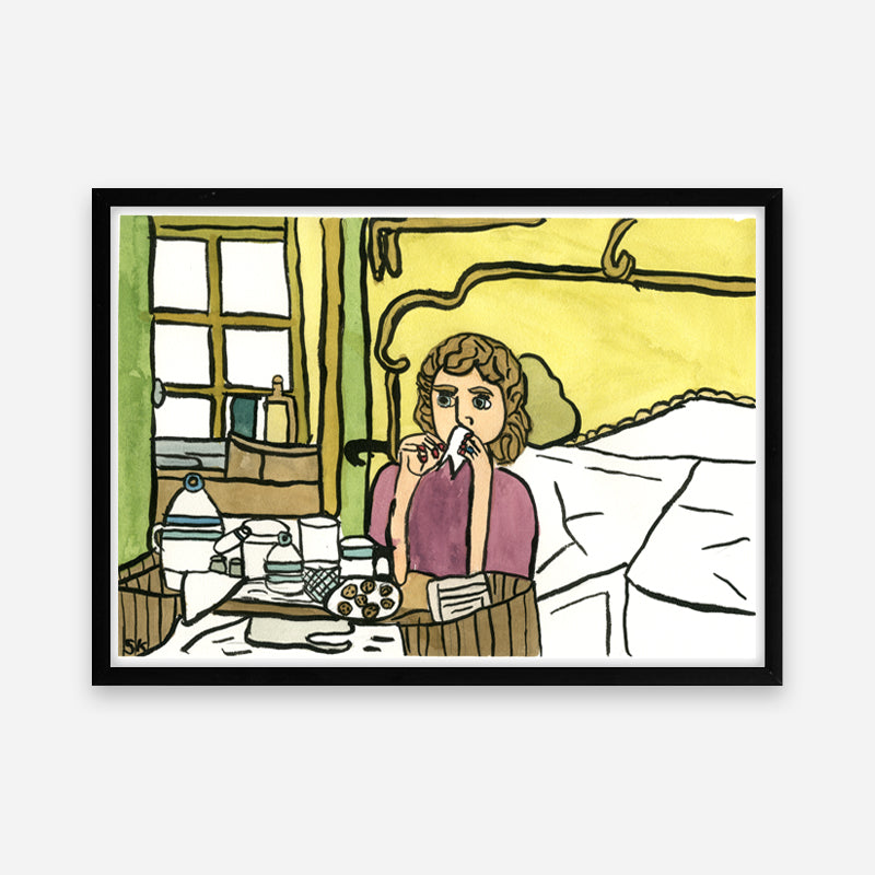 Kunstprint: Maude ved anrettet morgenbord
