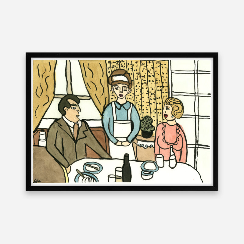 Kunstprint: Hjemme hos familien Warnes