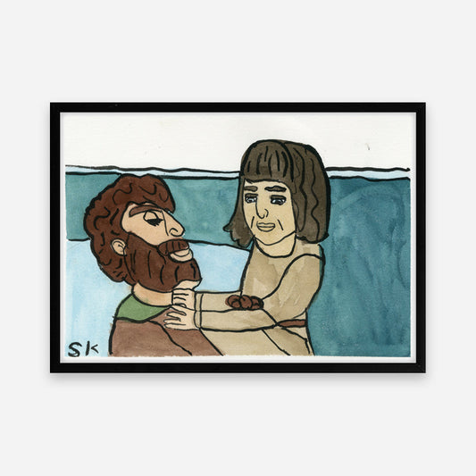 Kunstprint: Stine røverdatter og far