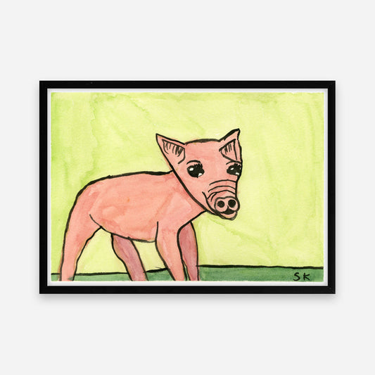 Kunstprint: Stines kælegris Charlotte