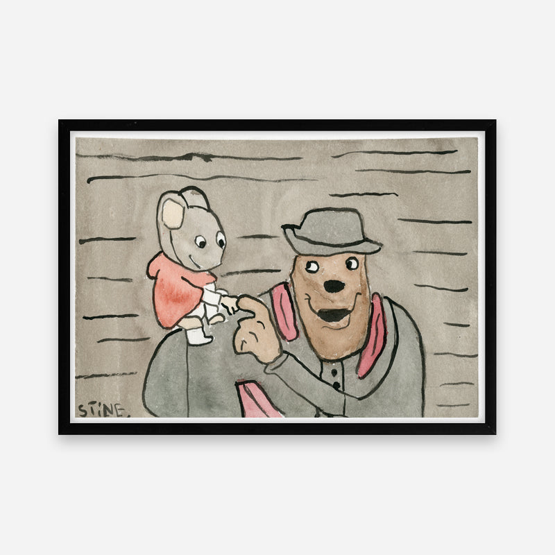 Kunstprint: Ernest og Cille Stine