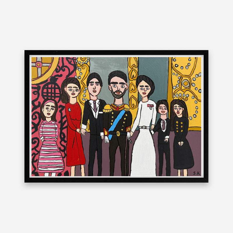 Kunstprint: Stine og kongefarmilien