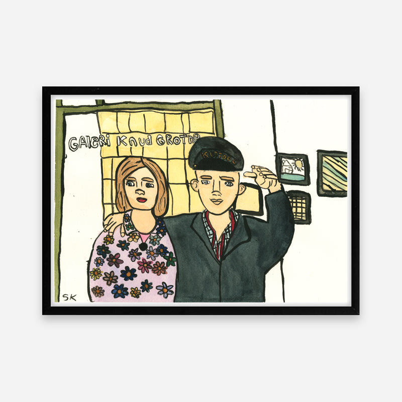 Kunstprint: Bedste venner til udstilling