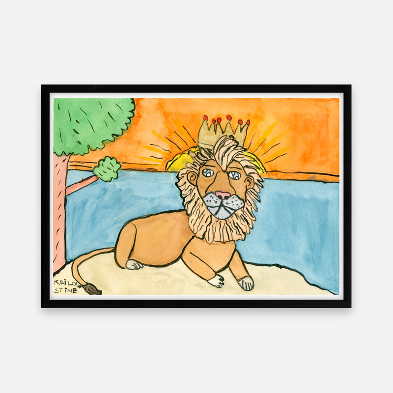 Akvarel: Far er Løvekongen