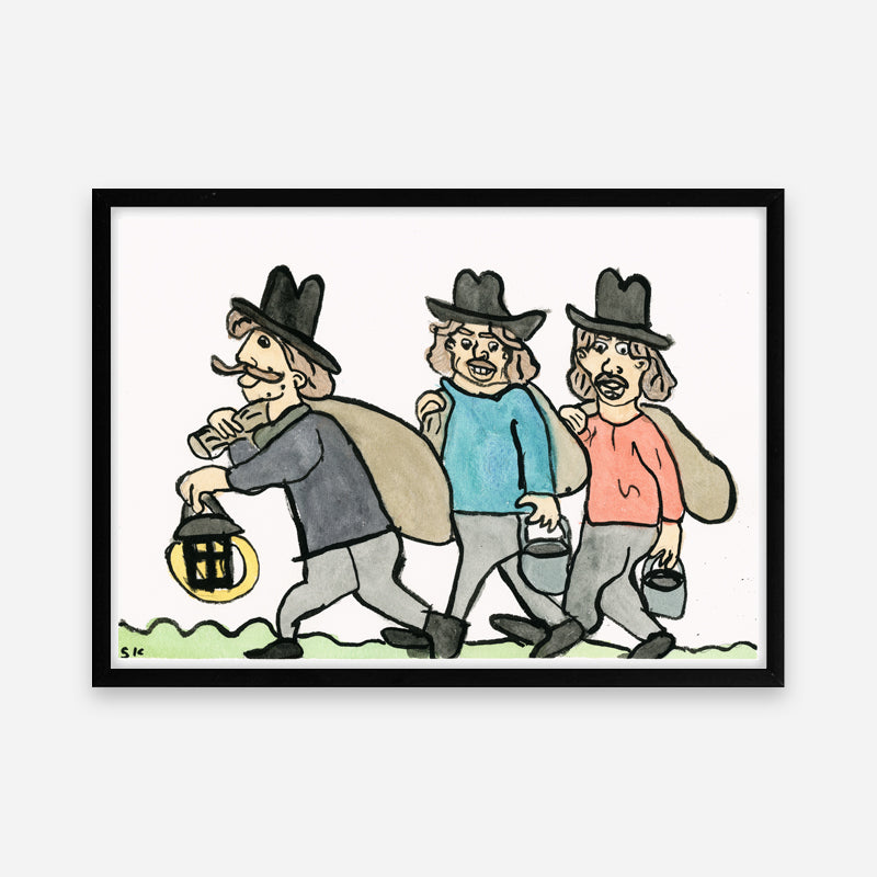 Kunstprint: Røvere i Kardemomme by