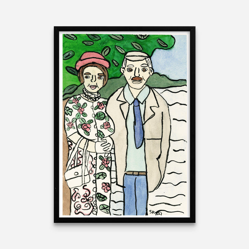 Kunstprint: Fru Hyacinth og Richard Bucket