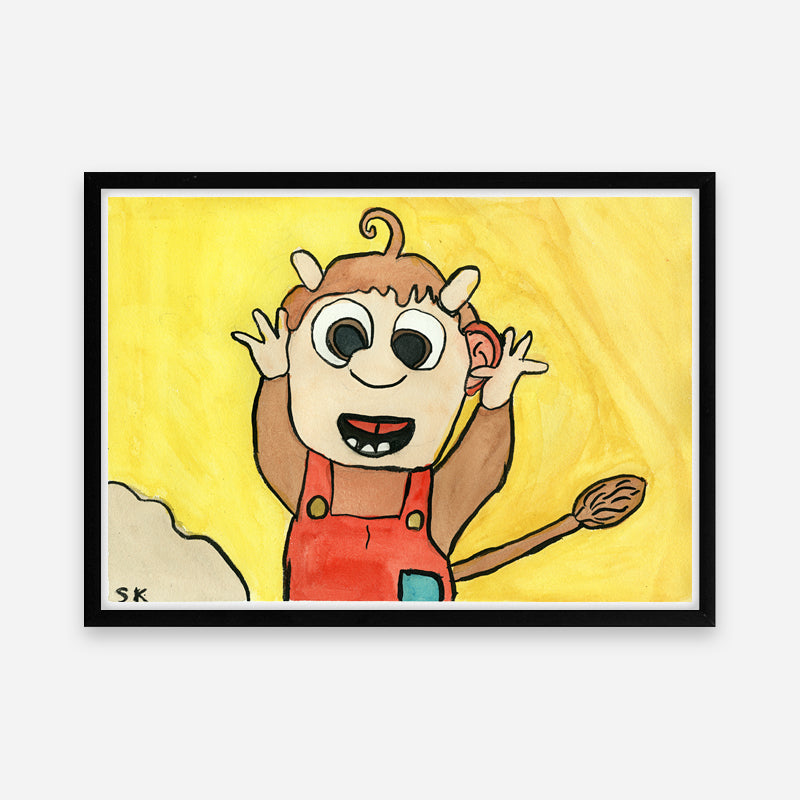 Kunstprint: Krølle Bølle