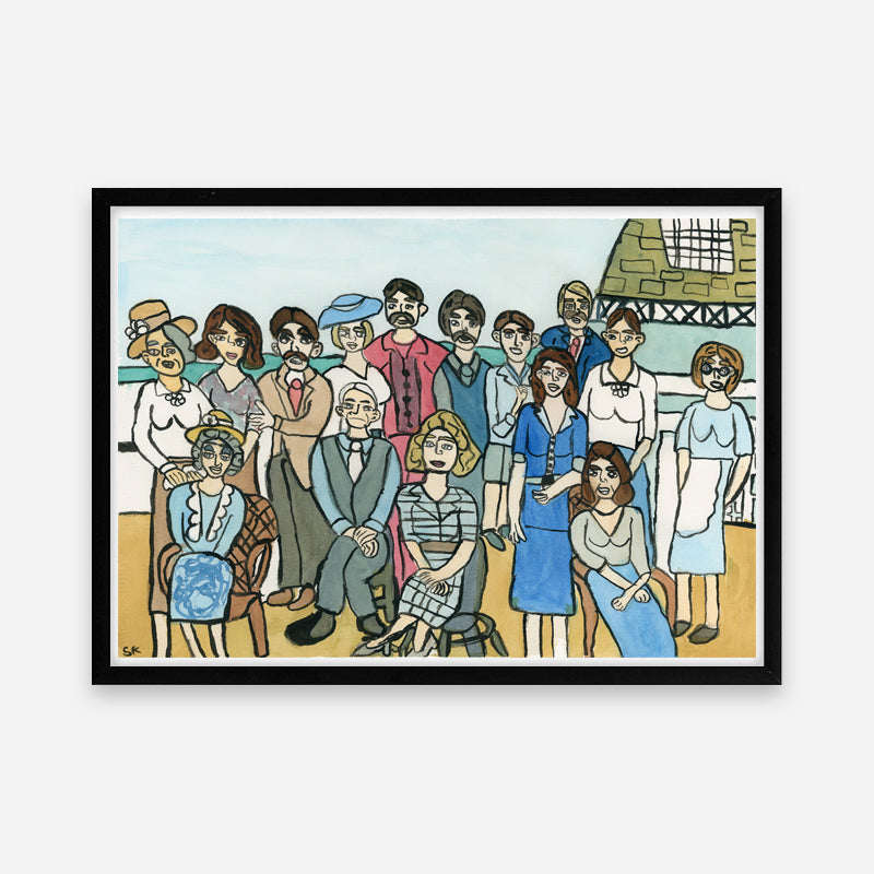 Kunstprint: Vennerne fra badehotellet